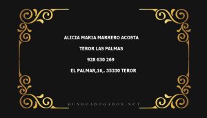 abogado Alicia Maria Marrero Acosta en la localidad de Teror