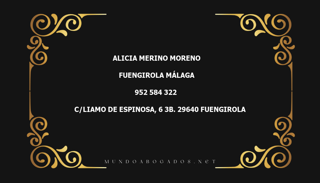 abogado Alicia Merino Moreno en la localidad de Fuengirola