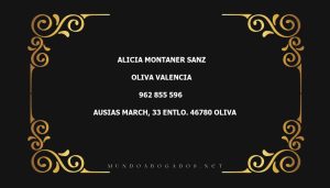 abogado Alicia Montaner Sanz en la localidad de Oliva