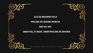 abogado Alicia Navarro Vela en la localidad de Molina de Segura