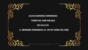 abogado Alicia Ramirez Dominguez en la localidad de Torre del Mar