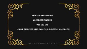 abogado Alicia Rios Sanchez en la localidad de Alcorcón