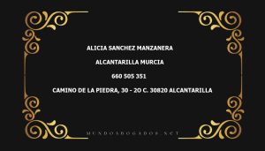 abogado Alicia Sanchez Manzanera en la localidad de Alcantarilla