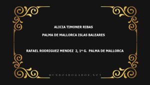 abogado Alicia Timoner Ribas en la localidad de Palma de Mallorca