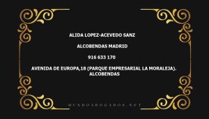 abogado Alida Lopez-Acevedo Sanz en la localidad de Alcobendas