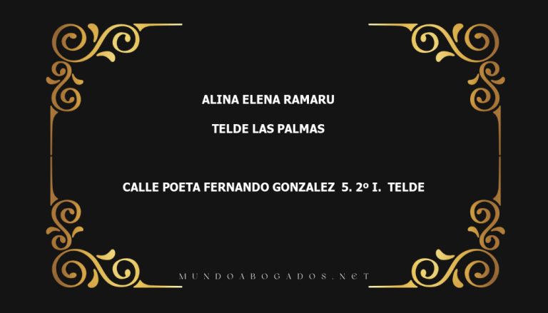 abogado Alina Elena Ramaru en la localidad de Telde