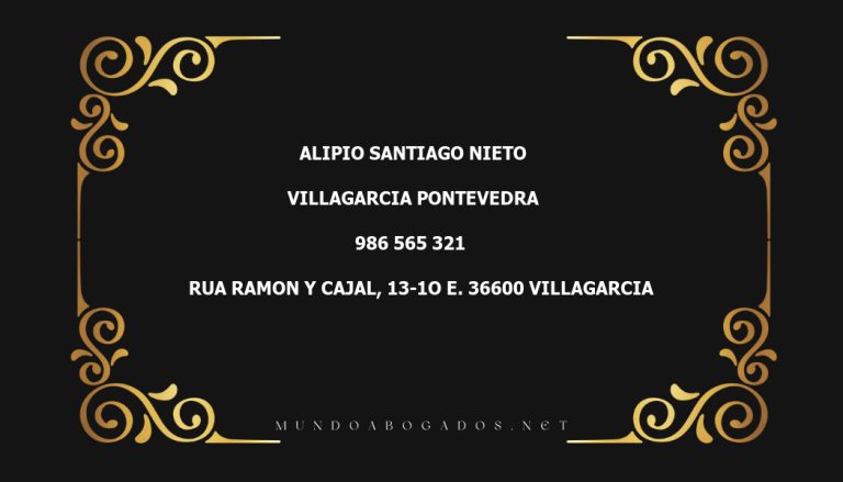 abogado Alipio Santiago Nieto en la localidad de Villagarcia