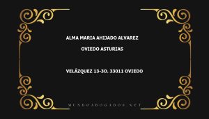 abogado Alma Maria Ahijado Alvarez en la localidad de Oviedo