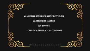 abogado Almudena Benjumea Sainz De Vicuña en la localidad de Alcobendas