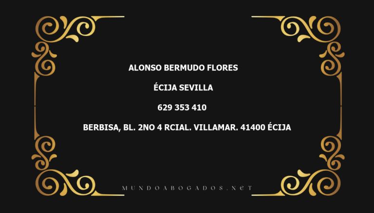 abogado Alonso Bermudo Flores en la localidad de Écija