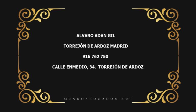 abogado Alvaro Adan Gil en la localidad de Torrejón de Ardoz