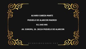 abogado Alvaro Cabeza Marti en la localidad de Pozuelo de Alarcon