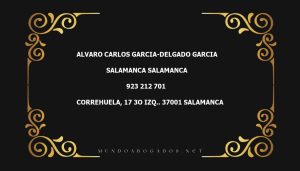 abogado Alvaro Carlos Garcia-Delgado Garcia en la localidad de Salamanca