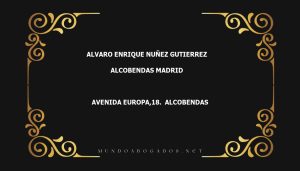 abogado Alvaro Enrique Nuñez Gutierrez en la localidad de Alcobendas