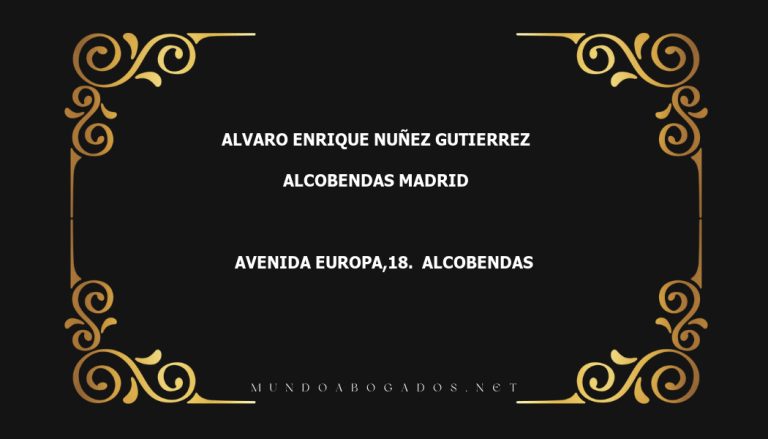 abogado Alvaro Enrique Nuñez Gutierrez en la localidad de Alcobendas