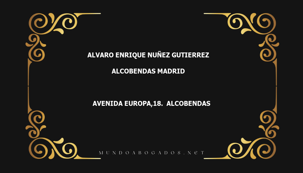 abogado Alvaro Enrique Nuñez Gutierrez en la localidad de Alcobendas