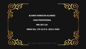 abogado Alvaro Hinrichs Alvarez en la localidad de Vigo