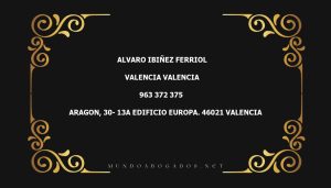 abogado Alvaro Ibiñez Ferriol en la localidad de Valencia