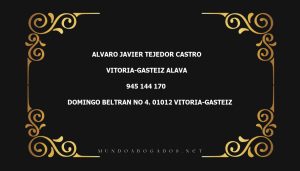 abogado Alvaro Javier Tejedor Castro en la localidad de Vitoria-Gasteiz