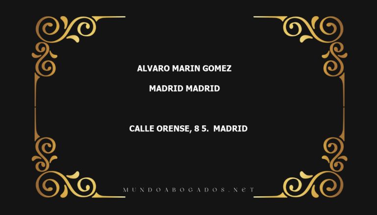 abogado Alvaro Marin Gomez en la localidad de Madrid