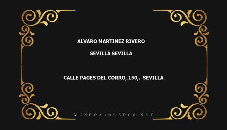 abogado Alvaro Martinez Rivero en la localidad de Sevilla