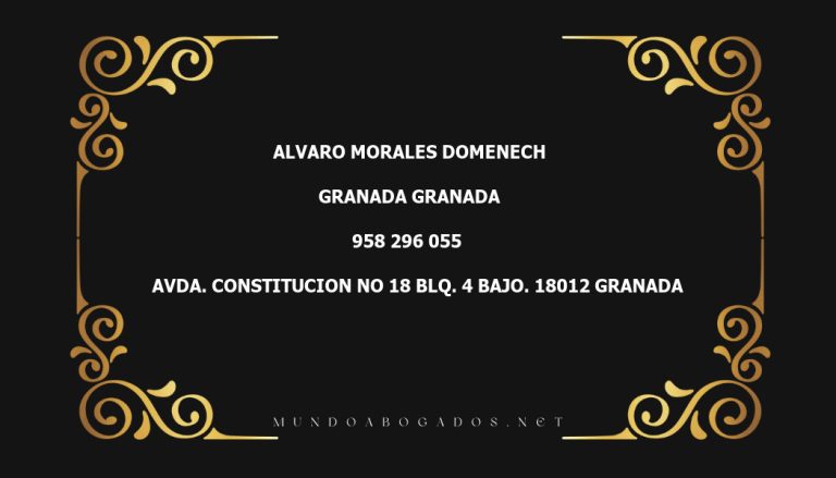 abogado Alvaro Morales Domenech en la localidad de Granada