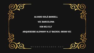 abogado Alvaro Solà Bansell en la localidad de Vic