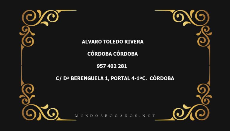 abogado Alvaro Toledo Rivera en la localidad de Córdoba