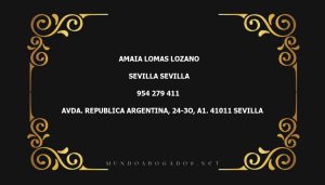 abogado Amaia Lomas Lozano en la localidad de Sevilla