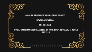 abogado Amalia Arrixaca Villalobos Gomez en la localidad de Sevilla