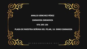 abogado Amalio Sánchez Pérez en la localidad de Zaragoza