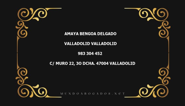 abogado Amaya Bengoa Delgado en la localidad de Valladolid