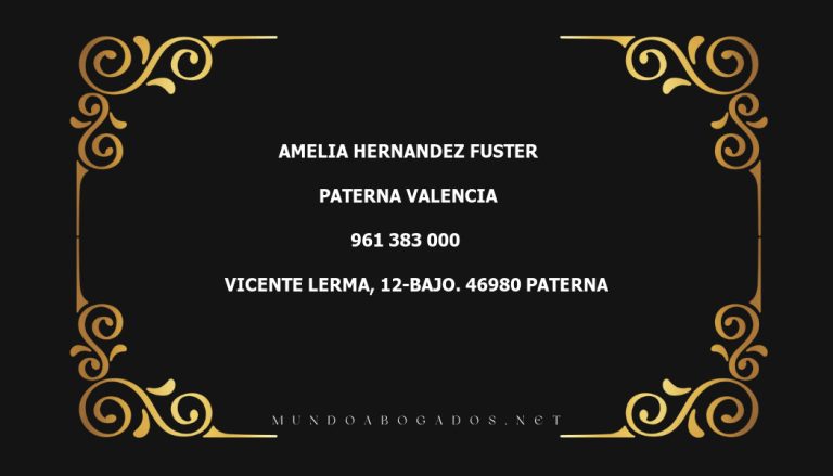 abogado Amelia Hernandez Fuster en la localidad de Paterna