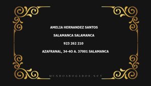 abogado Amelia Hernandez Santos en la localidad de Salamanca