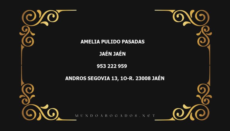 abogado Amelia Pulido Pasadas en la localidad de Jaén