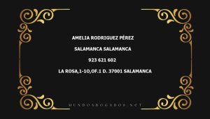 abogado Amelia Rodriguez Pérez en la localidad de Salamanca