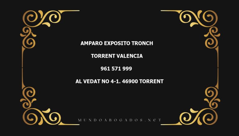 abogado Amparo Exposito Tronch en la localidad de Torrent