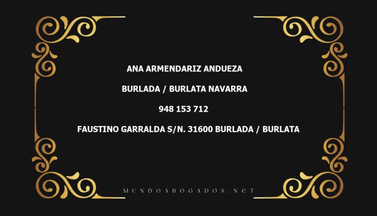 abogado Ana Armendariz Andueza en la localidad de Burlada / Burlata