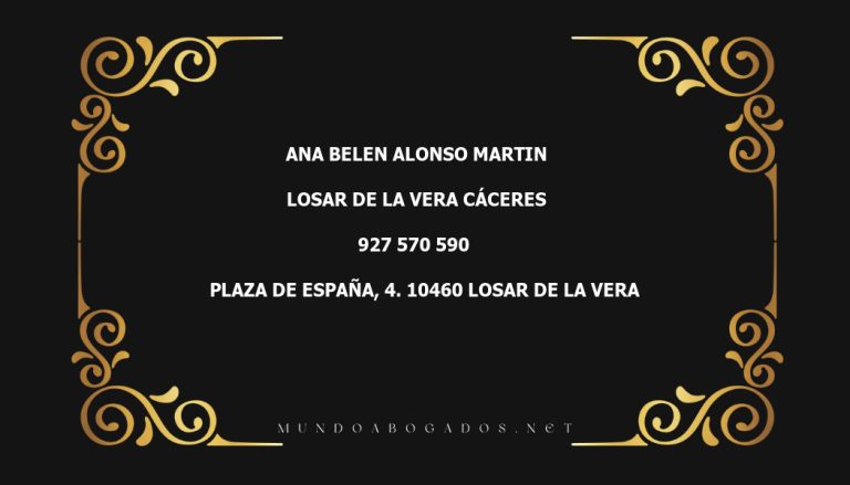 abogado Ana Belen Alonso Martin en la localidad de Losar de La Vera