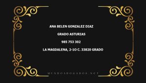 abogado Ana Belen Gonzalez Diaz en la localidad de Grado