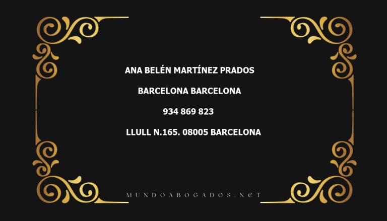 abogado Ana Belén Martínez Prados en la localidad de Barcelona