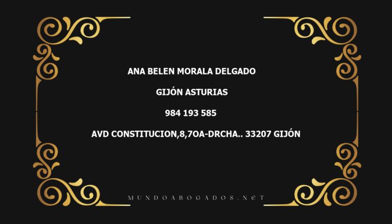 abogado Ana Belen Morala Delgado en la localidad de Gijón