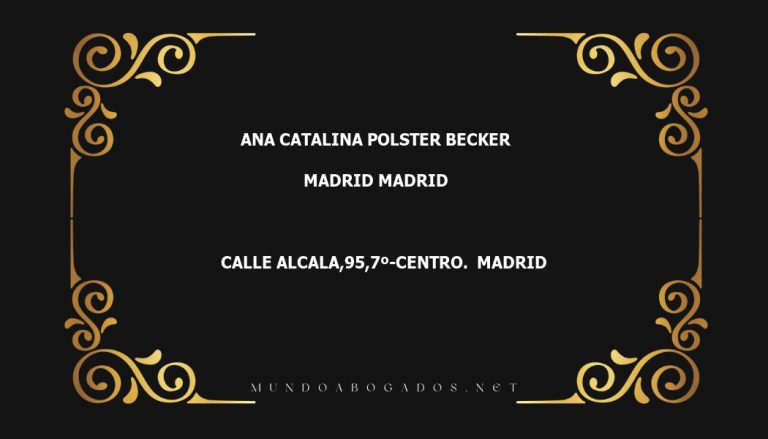 abogado Ana Catalina Polster Becker en la localidad de Madrid