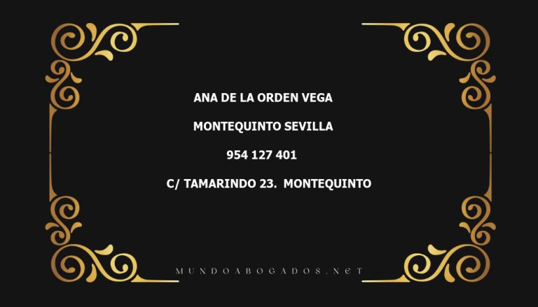 abogado Ana De La Orden Vega en la localidad de Montequinto