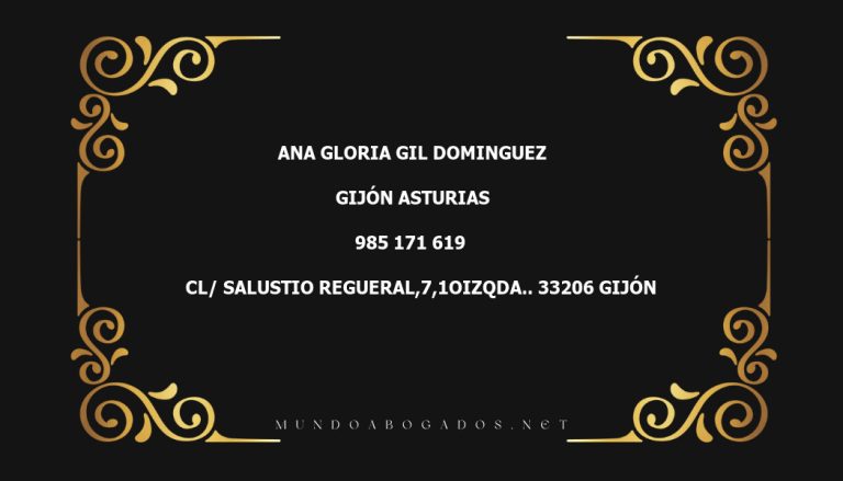 abogado Ana Gloria Gil Dominguez en la localidad de Gijón