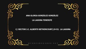 abogado Ana Gloria González González en la localidad de La Laguna