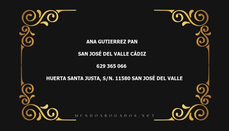 abogado Ana Gutierrez Pan en la localidad de San José del Valle