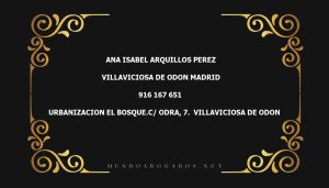 abogado Ana Isabel Arquillos Perez en la localidad de Villaviciosa de Odon