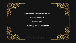 abogado Ana Isabel Garcia Ordiales en la localidad de Gelves