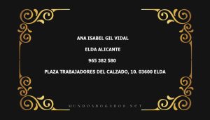 abogado Ana Isabel Gil Vidal en la localidad de Elda